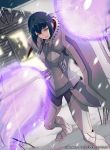  2girls armor artist_request black_hair fire_emblem fire_emblem_awakening fire_emblem_cipher grey_hair highres house kjelle_(fire_emblem) magic multiple_girls official_art shield snow snowing 