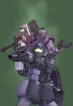  antennae armor bazooka_(gundam) beam_saber gm_(mobile_suit) gun gundam gundam_side_story:_rise_from_the_ashes looking_back machine_gun machinery mecha no_humans rifle rocket_launcher saitani_umetarou shield sniper_rifle sniper_scope weapon 