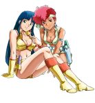  2girls dirty_pair highres kei_(dirty_pair) multiple_girls official_art simple_background white_background yuri_(dirty_pair) 