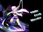  black_rock_shooter gun hat letty_whiterock parody short_hair solo sword touhou tsuki_hana weapon white_rock_shooter 