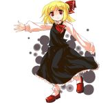  :&lt; alphes_(style) blonde_hair darkness hair_ribbon ideolo necktie parody red_eyes ribbon ribbons rumia short_hair solo style_parody touhou 