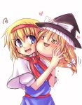  aiu alice_margatroid bad_id cheek_to_cheek heart kirisame_marisa touhou yukkuri_shiteitte_ne 