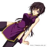  china_dress chinadress chinese_clothes code_geass genderswap lelouch_lamperouge long_hair lowres luluko purple_eyes thigh-highs thighhighs violet_eyes watermark 
