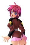  gundam_seed gundam_seed_destiny ishii_akira lunamaria_hawke red_hair redhead skirt thigh-highs thighhighs zettai_ryouiki 