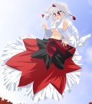  #1 blush hat inubashiri_momiji midriff omi short_hair touhou white_hair wolf_ears 