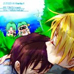  higurashi_no_naku_koro_ni houjou_satoshi kazegiri_satomi lowres maebara_keiichi siblings sleeping sonozaki_mion sonozaki_shion twins 