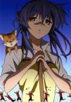 cat clannad sagara_misae scary sleeves_rolled_up stick 