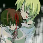  bau_(sky_pizz) blood closed_eyes higurashi_no_naku_koro_ni houjou_satoshi jpeg_artifacts lowres maebara_keiichi male oekaki 