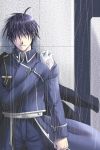  black_hair fullmetal_alchemist gloves male military military_uniform rain roy_mustang sena_haruka solo uniform 