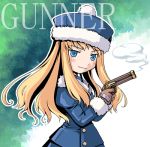  gun gunner gunner_(etrian) handgun hat long_hair lowres pistol sekaiju_no_meikyuu weapon 