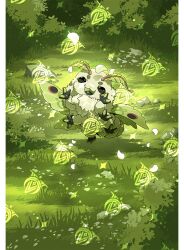  1other black_eyes black_tongue bug bush grass indie_virtual_youtuber insect_wings juniper_(artist) moth moth_antennae moth_wings rock solid_eyes virtual_youtuber watermark wings 