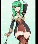  1girl :d ashita_yaru boots breastplate curly_hair cute dress fire_emblem fire_emblem:_three_houses fire_emblem:_three_houses fire_emblem_16 flayn_(fire_emblem) gloves green_hair intelligent_systems loli long_sleeves nintendo open_mouth panties pantyshot pegasus_knight polearm short_dress simple_background smile solo spear thigh-highs thigh_boots underwear weapon white_panties 