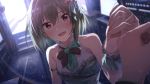  blush dress green_hair idolmaster_million_live!_theater_days nagayoshi_subaru red_eyes short_hair 