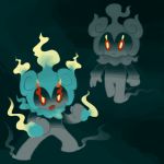  black_background commentary creature english_commentary full_body gen_7_pokemon looking_at_viewer marshadow no_humans pokemon pokemon_(creature) simple_background standing zeefster 