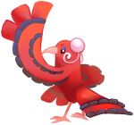  bird bird_focus commentary conmimi creature english_commentary full_body gen_7_pokemon looking_at_viewer no_humans oricorio oricorio_(baile) pokemon pokemon_(creature) simple_background standing white_background 