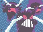  animated animated_gif blue_background closed_eyes creature crying floating frown gastly gen_1_pokemon gengar ghost haunter jrchair98 no_humans open_mouth pokemon pokemon_(creature) sad striped striped_background tears teeth 