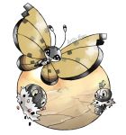  :d artsy-theo bug butterfly creature desert flying gen_6_pokemon happy insect looking_at_viewer no_humans open_mouth outdoors pokemon pokemon_(creature) sand scatterbug signature smile spewpa vivillon vivillon_(sandstorm) 