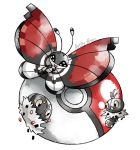 :d artsy-theo black_eyes bug butterfly creature flying full_body gen_6_pokemon happy insect looking_at_viewer no_humans open_mouth poke_ball poke_ball_(generic) pokemon pokemon_(creature) scatterbug signature smile spewpa vivillon vivillon_(poke_ball) 