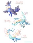  altaria bird bird_focus character_name claws commentary creature english_commentary english_text flying full_body fusion gen_2_pokemon gen_3_pokemon gen_4_pokemon honchkrow multiple_fusions no_humans onemegawatt pokemon pokemon_(creature) skarmory togekiss tumblr_username 