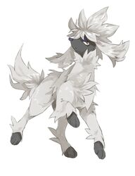  brown_eyes creature dog_focus full_body furfrou gen_6_pokemon highres meristem no_humans pokemon pokemon_(creature) simple_background solo standing white_background white_theme 