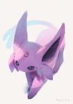  commentary_request espeon forked_tail full_body gen_2_pokemon highres manino_(mofuritaionaka) no_humans pokemon pokemon_(creature) signature solo tail 