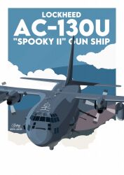  absurdres ac-130_spectre aircraft airplane artist_name blue_sky border c-130_hercules clouds day english_commentary english_text flying gunship highres military military_vehicle no_humans original propeller sky spiny_(spiny_lobster) twitter_username united_states_air_force vehicle_focus vehicle_name white_border 