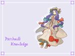  hat long_hair patchouli_knowledge purple_hair solo touhou 