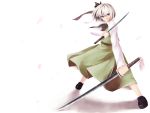  konpaku_youmu petals sword touhou weapon white 