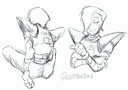  1boy 2019 2d android back character_name cropped_torso crossed_arms digital_media gloves hair_over_one_eye humanoid humanoid_robot index_finger_raised male male_focus male_only mettaton mettaton_ex monochrome multiple_views pauldrons robot robot_boy seki_(vcyr2733) short_hair simple_background sketch solo undertale utdr_(toby_fox) white_background 