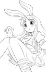  bunny_ears monochrome rabbit_ears reisen_udongein_inaba sakumo touhou 