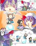  age_regression animal_ears asaki ball bunny_ears cat_ears cat_tail chen child cirno exercise_ball flandre_scarlet frog hat inaba_tewi kindergarten plate_spinning rabbit_ears remilia_scarlet ribbon ribbons short_hair slingshot tail touhou wings 