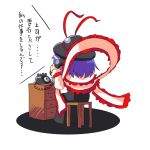 chibi corded_phone edobox nagae_iku phone sitting skirt touhou translated translation_request