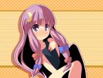  long_hair patchouli_knowledge purple_eyes purple_hair ribbon ribbons shiraki_ai swimsuit touhou 