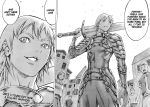  claymore claymore_(sword) highres male manga manly monochrome raki spoilers sword weapon 