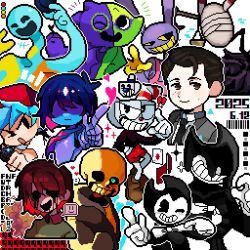  ! !! +++ 2025 2others 6+boys 9aaaalt29 :d ;d ace_(playing_card) ace_of_diamonds animal_nose ankle_boots antenna_hair backlighting bendy bendy_and_the_ink_machine bendy_straw bittergiggle black_eyes black_hair black_jacket black_mouth black_necktie black_sclera black_shirt blue_eyes blue_hair blue_skin boots bow bowtie boyfriend_(friday_night_funkin') brothers brown_boots brown_eyes brown_hair card chara_(undertale) character_request closed_mouth collared_shirt colored_inner_hair colored_sclera colored_skin colored_teeth commentary_request copyright_name copyright_request cropped_torso crossover cup cuphead cuphead_(game) dated deltarune demon diamond_(shape) drinking_straw facing_viewer fewer_digits flower friday_night_funkin' full_body furry furry_male garten_of_banban gloves grey_armor grey_hood grey_jacket grid_teeth grin hair_behind_ear hair_between_eyes hand_in_pocket hand_on_own_cheek hand_on_own_face hands_up hat highres holding holding_microphone hollow_eyes hood hood_down hooded_jacket horns index_finger_raised jacket jax_(the_amazing_digital_circus) jitome kris_(dark_world)_(deltarune) kris_(deltarune) liquid_from_eyes long_sleeves looking_at_viewer microphone mole mole_under_eye mole_under_mouth mugman multicolored_hair multiple_boys multiple_crossover multiple_others necktie no_eyes no_pupils object_head one_eye_closed open_clothes open_jacket open_mouth outline pink_hair pixel_art playing_card purple_skin rabbit_boy red_hair red_hat red_shorts sans_(undertale) shaded_face shirt short_hair short_sleeves shorts siblings sideways_glance simple_background skeleton smile sparkle spoken_expression standing the_amazing_digital_circus traditional_bowtie trait_connection two-tone_hair undertale upper_body utdr_(toby_fox) v very_short_hair white_background white_bow white_bowtie white_outline white_shirt yellow_flower yellow_gloves yellow_sclera yellow_teeth 