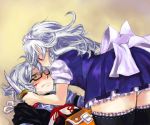  blood izayoi_sakuya knife morichika_rinnosuke ono_mochiko thigh-highs thighhighs touhou you_gonna_get_raped zettai_ryouiki 