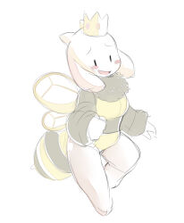  1girl 2019 2d alternate_costume animal_costume animal_ears anthro bee_costume blush_stickers crown digital_media droopy_ears fangs female female_only floppy_ears full_body furry furry_female goat goat_ears goat_girl goat_horns horns insect_wings mammal monster monster_girl simple_background sketch solo toriel undertale utdr_(toby_fox) white_background white_fur white_horns wings zwagyzonk |_| 