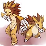  barefoot brown_hair claws hitec moemon personification pokemon pokemon_(creature) pokemon_(game) pokemon_rgby sandslash 