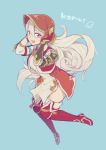  1girl blush boots breasts corrin_(fire_emblem) corrin_(fire_emblem)_(female) cosplay fire_emblem fire_emblem_fates garter_straps hairband hinoka_(fire_emblem) hinoka_(fire_emblem)_(cosplay) hiyori_(rindou66) long_hair looking_at_viewer medium_breasts pegasus_knight pink_hair pointy_ears red_eyes red_footwear red_legwear silver_hair smile solo thigh-highs thigh_boots white_hair zettai_ryouiki 