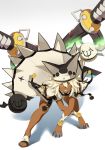  1girl absurdres cape dark_skin guilty_gear guilty_gear_xrd hat highres long_hair looking_at_viewer makise_medaka orange_eyes ramlethal_valentine simple_background solo thigh_strap white_background white_hair 