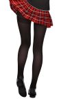  1girl black_footwear black_legwear black_shirt highres lower_body miniskirt original pantyhose plaid plaid_skirt pleated_skirt red_skirt rko_(a470350510) school_uniform shirt shoes simple_background skirt solo thighband_pantyhose walking white_background 