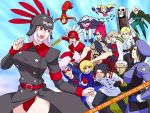  6+boys 6+girls adler age_difference akatsuki_(akatsuki_blitzkampf) akatsuki_blitzkampf anger_vein angry anonym anonym_guard aoi_ship armband beard beret black_hair blitztank blonde_hair blue_hair breasts closed_eyes closed_mouth coat copyright_name crossed_arms deadpan dual_wielding elektrosoldat en-eins en-eins_kanzen_sekai everyone facial_hair feather_trim feathers fleeing flying fritz gloves grey_hair ground_vehicle gun habit hair_over_one_eye happy hat height_difference helmet highres holding jacket kanae_(akatsuki_blitzkampf) katana kati_(en-eins) large_breasts long_hair mace marilyn_sue medium_hair military military_uniform military_vehicle motor_vehicle multiple_boys multiple_girls murakumo_(akatsuki_blitzkampf) nervous nun one_eye_covered open_mouth panties perfecti pink_hair redhead running sai_(akatsuki_blitzkampf) scared short_hair silver_hair skull small_breasts smile smirk sunglasses sword tank tearing_up tempelritter tied_hair twintails undercut underwear uniform valkyrie valkyrja_(en-eins) weapon wei_(akatsuki_blitzkampf) white_hair 