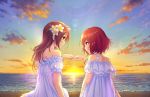  blush brown_eyes brown_hair dress idolmaster_cinderella_girls_starlight_stage kawashima_mizuki long_hair murakami_tomoe 