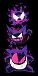  black_background fangs gastly gen_1_pokemon gengar ghost haunter highres no_humans pink_eyes pokemon pokemon_(creature) rariatto_(ganguri) simple_background teeth white_eyes 