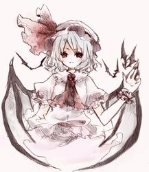  bats hat remilia_scarlet shiina_aya touhou wings 