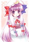  hat konatsu_miyu long_hair patchouli_knowledge purple_hair ribbon ribbons touhou 