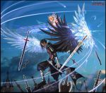  anima_beyond_fantasy armor sword weapon wen-m wings 