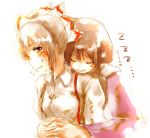 blush fujiwara_no_mokou houraisan_kaguya hug multiple_girls sleeping touhou yae_(artist) 
