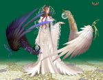  anima_beyond_fantasy dress highres long_hair pointy_ears wen-m wings 