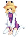  eyes hat moriya_suwako ribbon ribbons shio_(cl2ga) short_hair touhou 